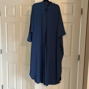 Batwing lightweight indigo blue abaya ferace